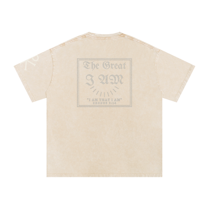 The Great I AM God in Flesh Christian t-shirt, Apricot, back with Exodus 3:14
