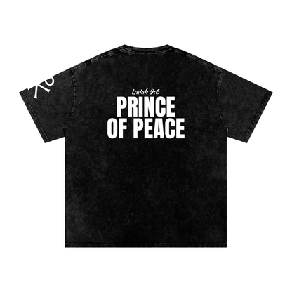 Prince of Peace God in Flesh Christian t-shirt, Black, back with Isaiah 9:6