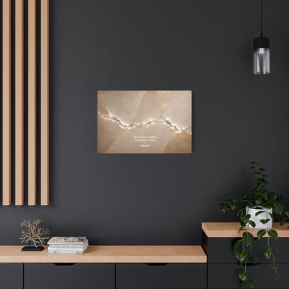 Metal Art Sign — Isaiah 40:31 Inspirational Wall Plaque, Neutral Marble Crack Design