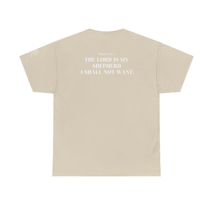 GodinFlesh Psalm 23 Tee – “The Lord Is My Shepherd, I Shall Not Want” Christian T‑Shirt