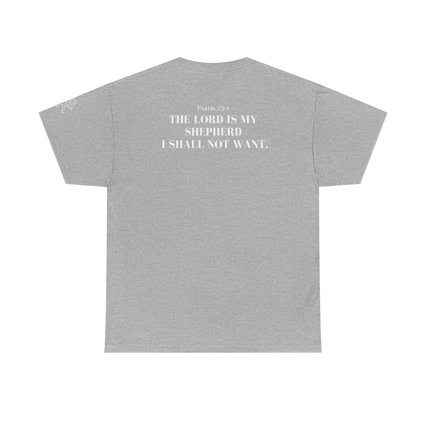 GodinFlesh Psalm 23 Tee – “The Lord Is My Shepherd, I Shall Not Want” Christian T‑Shirt