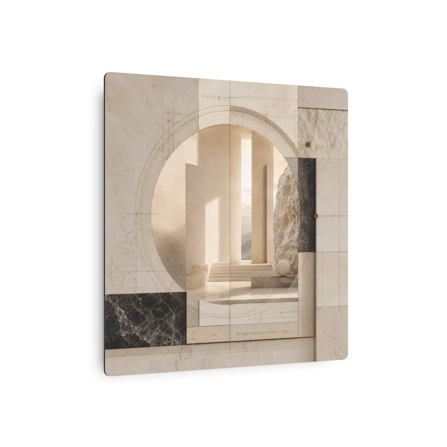 The Light Shines — John 1:5 Modern Christian Wall Art
