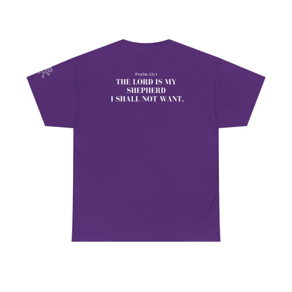 GodinFlesh Psalm 23 Tee – “The Lord Is My Shepherd, I Shall Not Want” Christian T‑Shirt