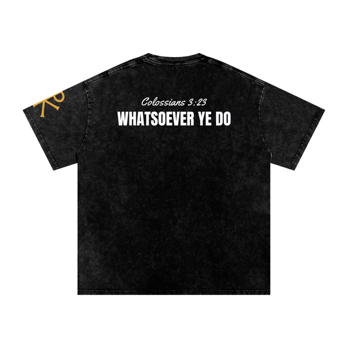 Safe in His Hands God in Flesh Christian t-shirt, Black, back with John 10:28