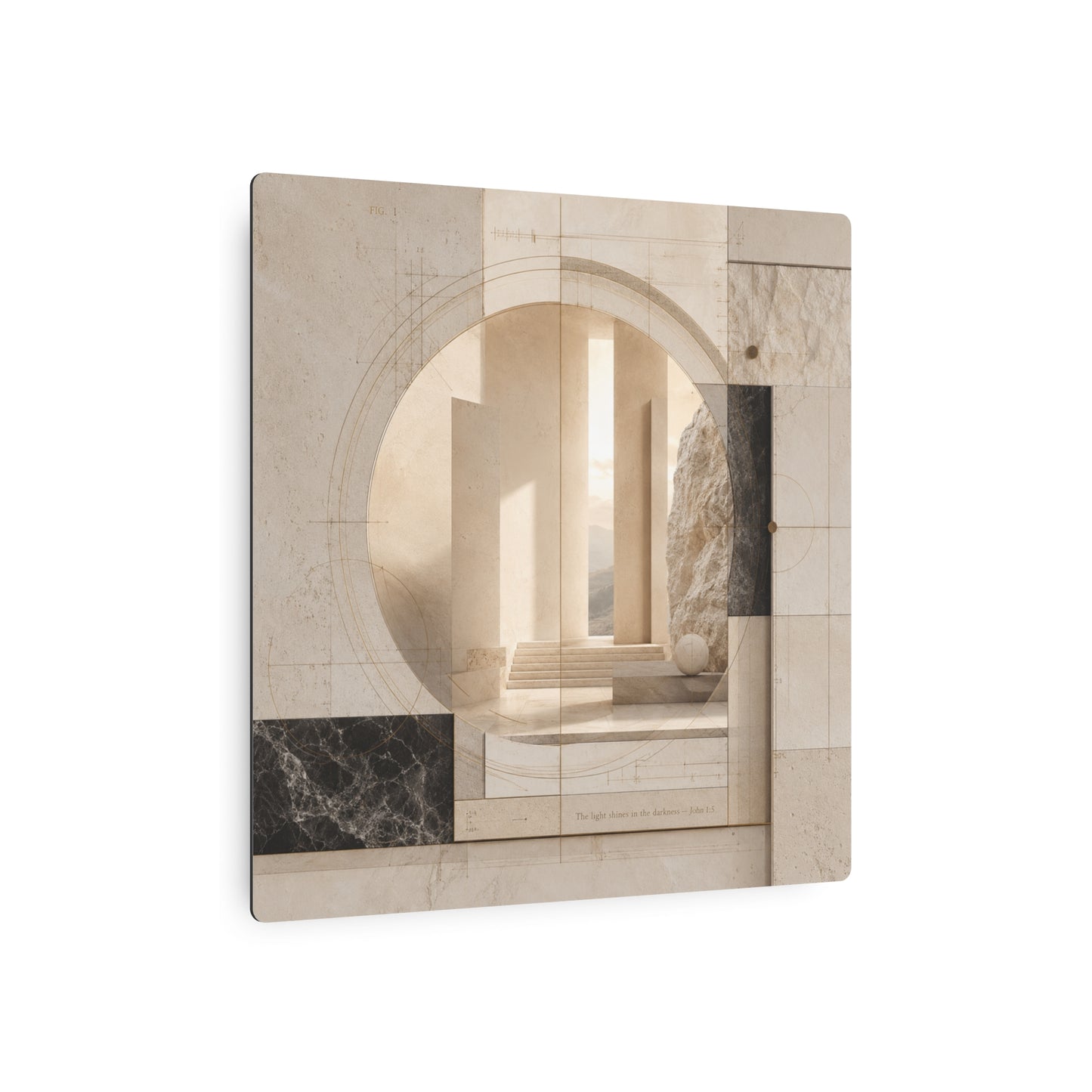 The Light Shines — John 1:5 Modern Christian Wall Art