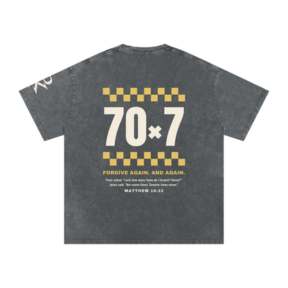 70×7 FORGIVE AGAIN Snow Wash Tee