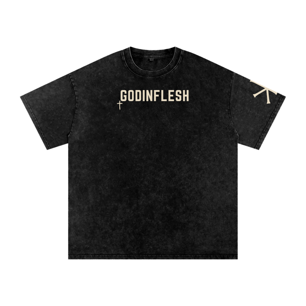 No Terror by Night God in Flesh Christian t-shirt, Black, front with Psalm 91:5