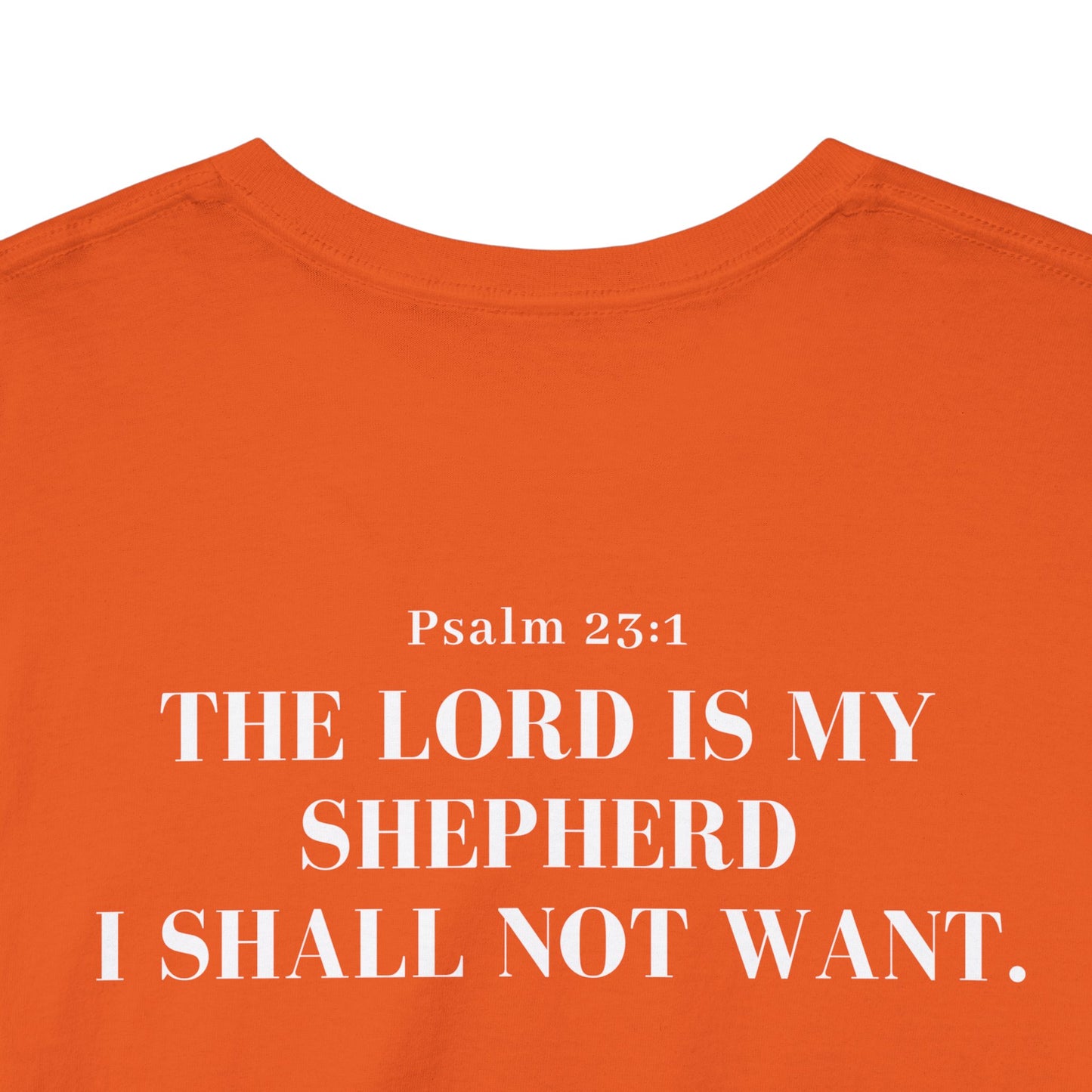 GodinFlesh Psalm 23 Tee – “The Lord Is My Shepherd, I Shall Not Want” Christian T‑Shirt