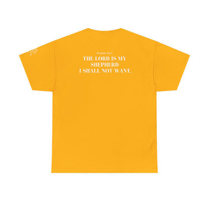 GodinFlesh Psalm 23 Tee – “The Lord Is My Shepherd, I Shall Not Want” Christian T‑Shirt