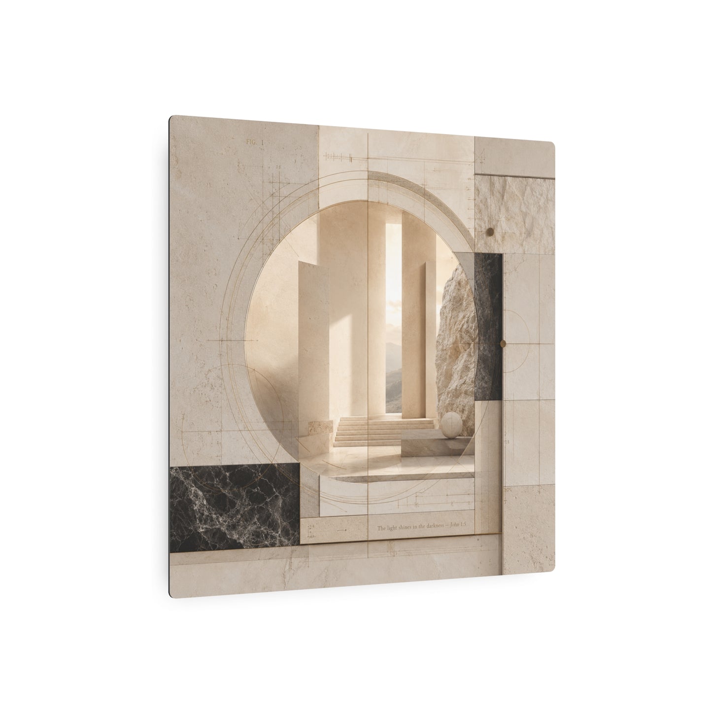 The Light Shines — John 1:5 Modern Christian Wall Art