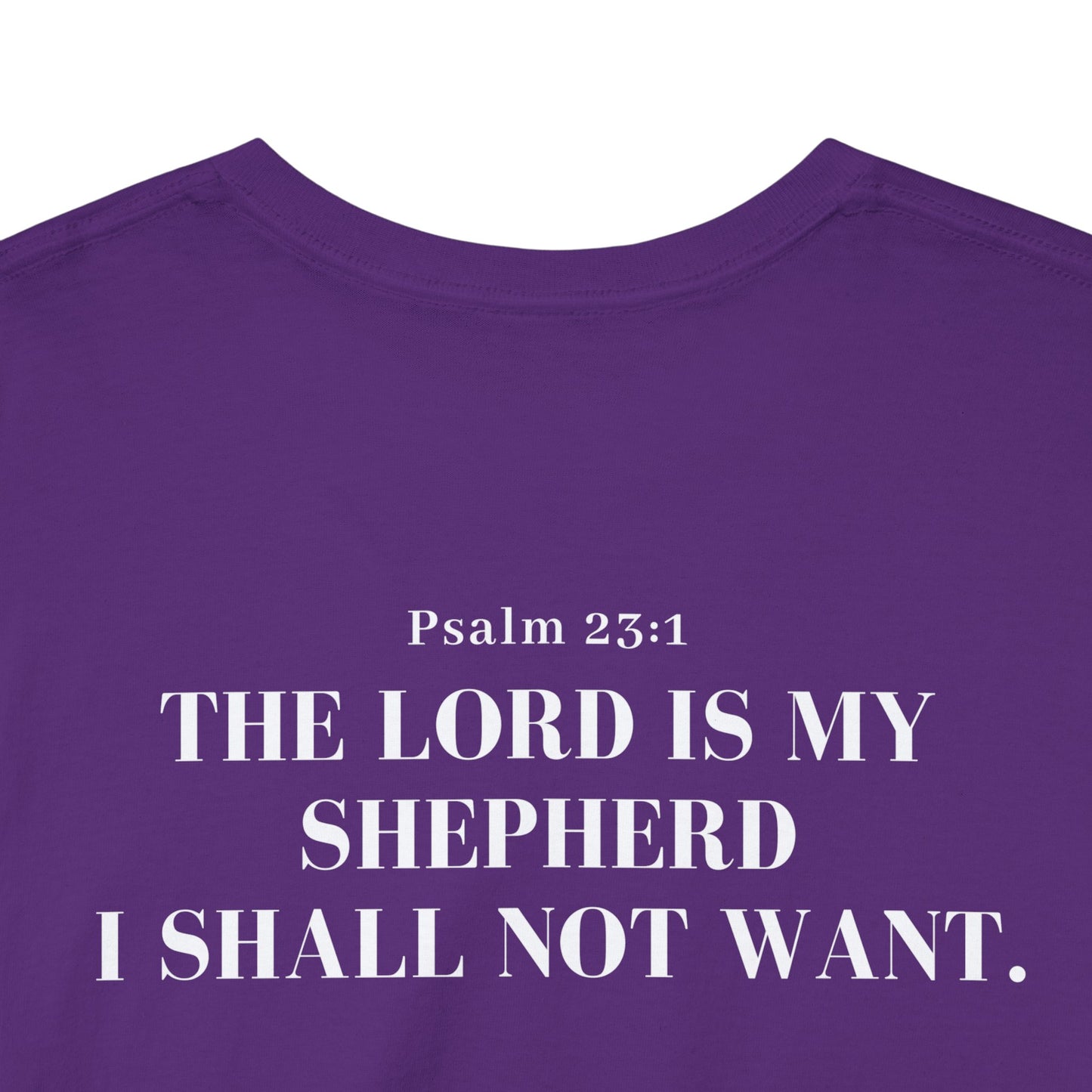GodinFlesh Psalm 23 Tee – “The Lord Is My Shepherd, I Shall Not Want” Christian T‑Shirt