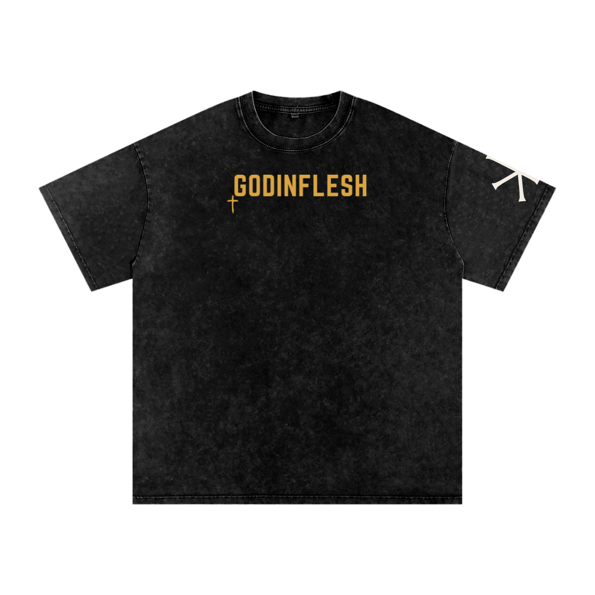 The Great I AM God in Flesh Christian t-shirt, Black, front with Exodus 3:14