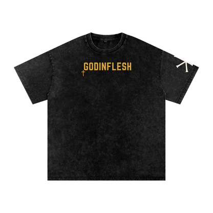 The Great I AM God in Flesh Christian t-shirt, Black, front with Exodus 3:14