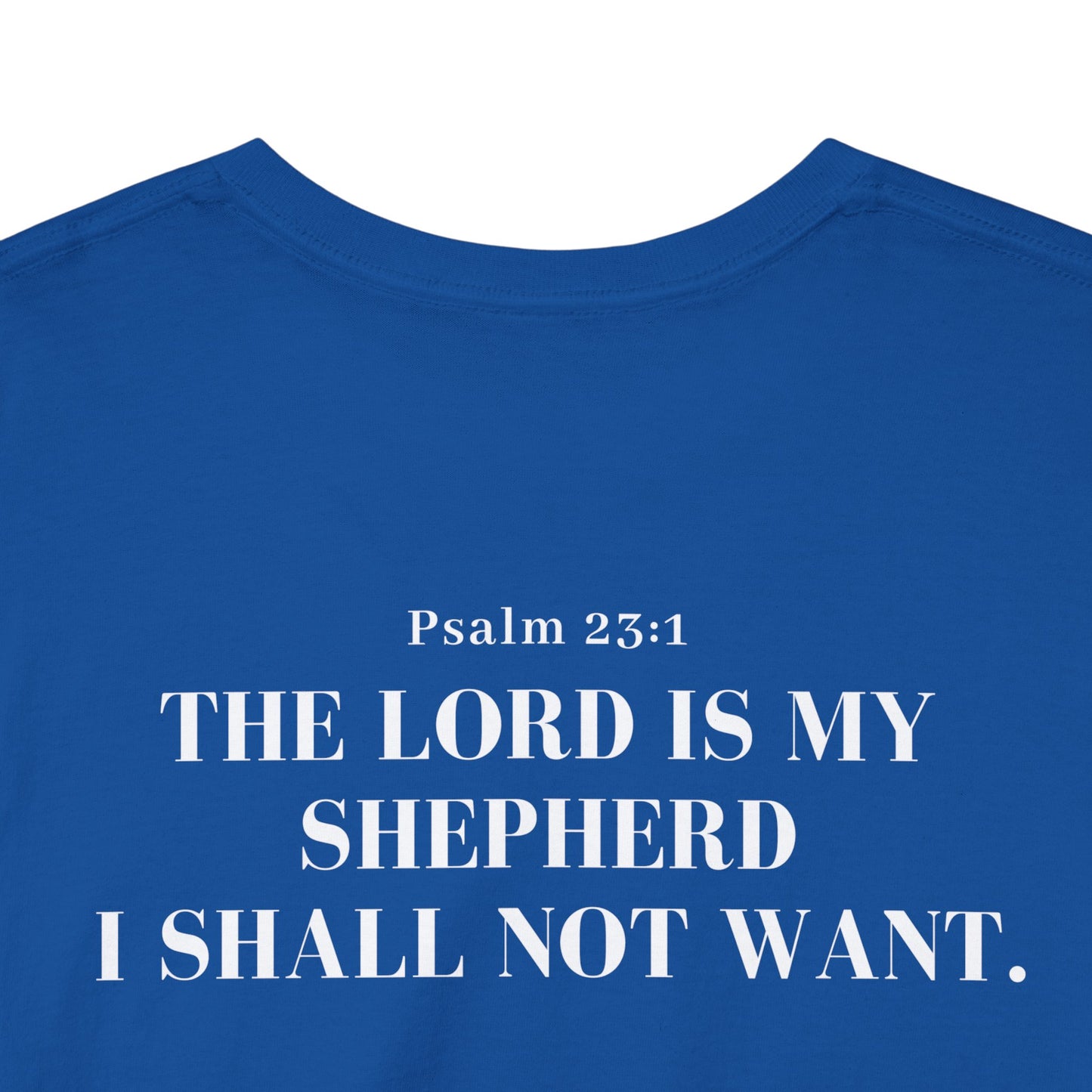 GodinFlesh Psalm 23 Tee – “The Lord Is My Shepherd, I Shall Not Want” Christian T‑Shirt