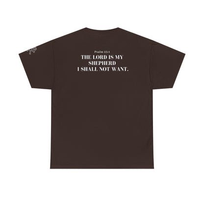 GodinFlesh Psalm 23 Tee – “The Lord Is My Shepherd, I Shall Not Want” Christian T‑Shirt