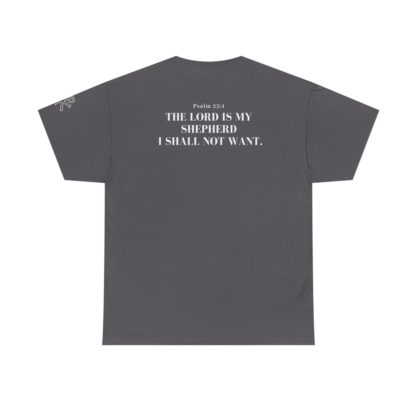 GodinFlesh Psalm 23 Tee – “The Lord Is My Shepherd, I Shall Not Want” Christian T‑Shirt