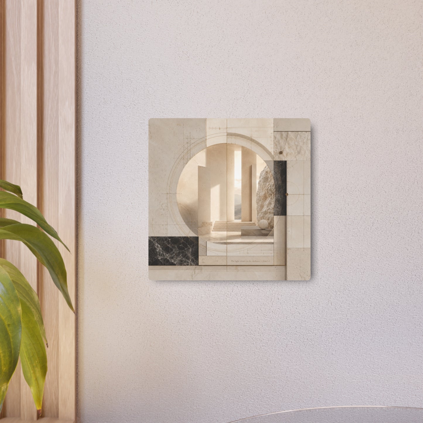 The Light Shines — John 1:5 Modern Christian Wall Art
