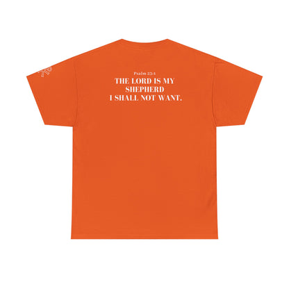 GodinFlesh Psalm 23 Tee – “The Lord Is My Shepherd, I Shall Not Want” Christian T‑Shirt