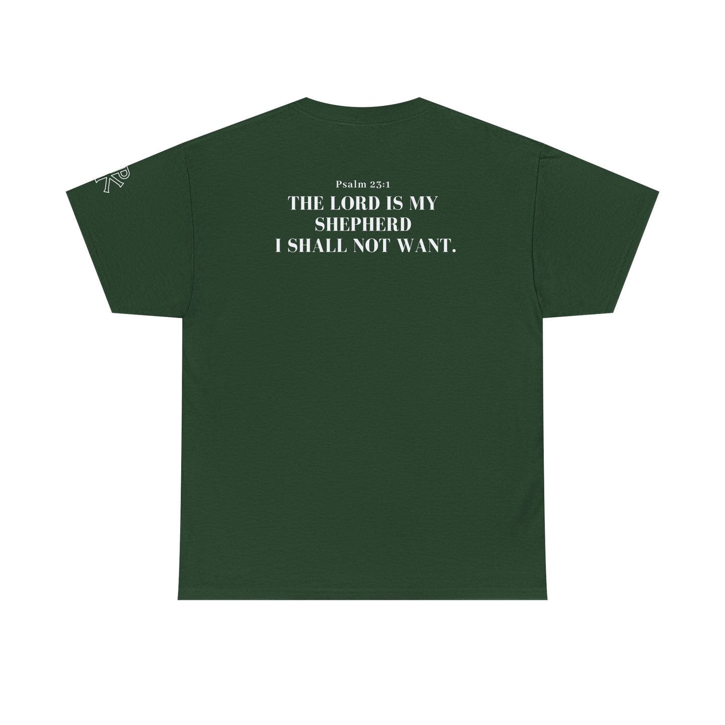 GodinFlesh Psalm 23 Tee – “The Lord Is My Shepherd, I Shall Not Want” Christian T‑Shirt