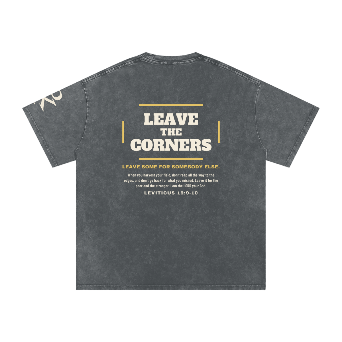 LEAVE THE CORNERS Snow Wash Tee