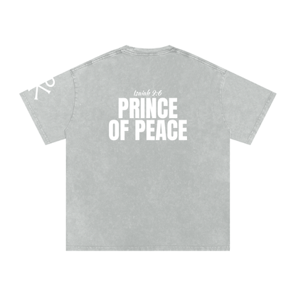 Prince of Peace God in Flesh Christian t-shirt, Light Gray, back with Isaiah 9:6