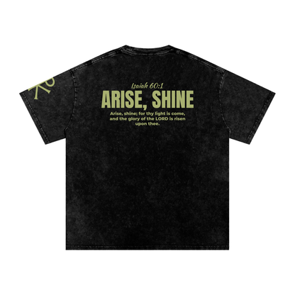 Arise, Shine God in Flesh Christian t-shirt, Black, back with Isaiah 60:1