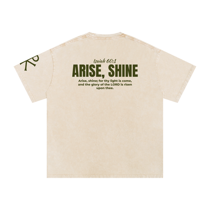 Arise, Shine God in Flesh Christian t-shirt, Apricot, back with Isaiah 60:1