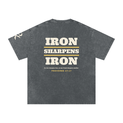 IRON SHARPENS IRON Dad Snow Wash Tee