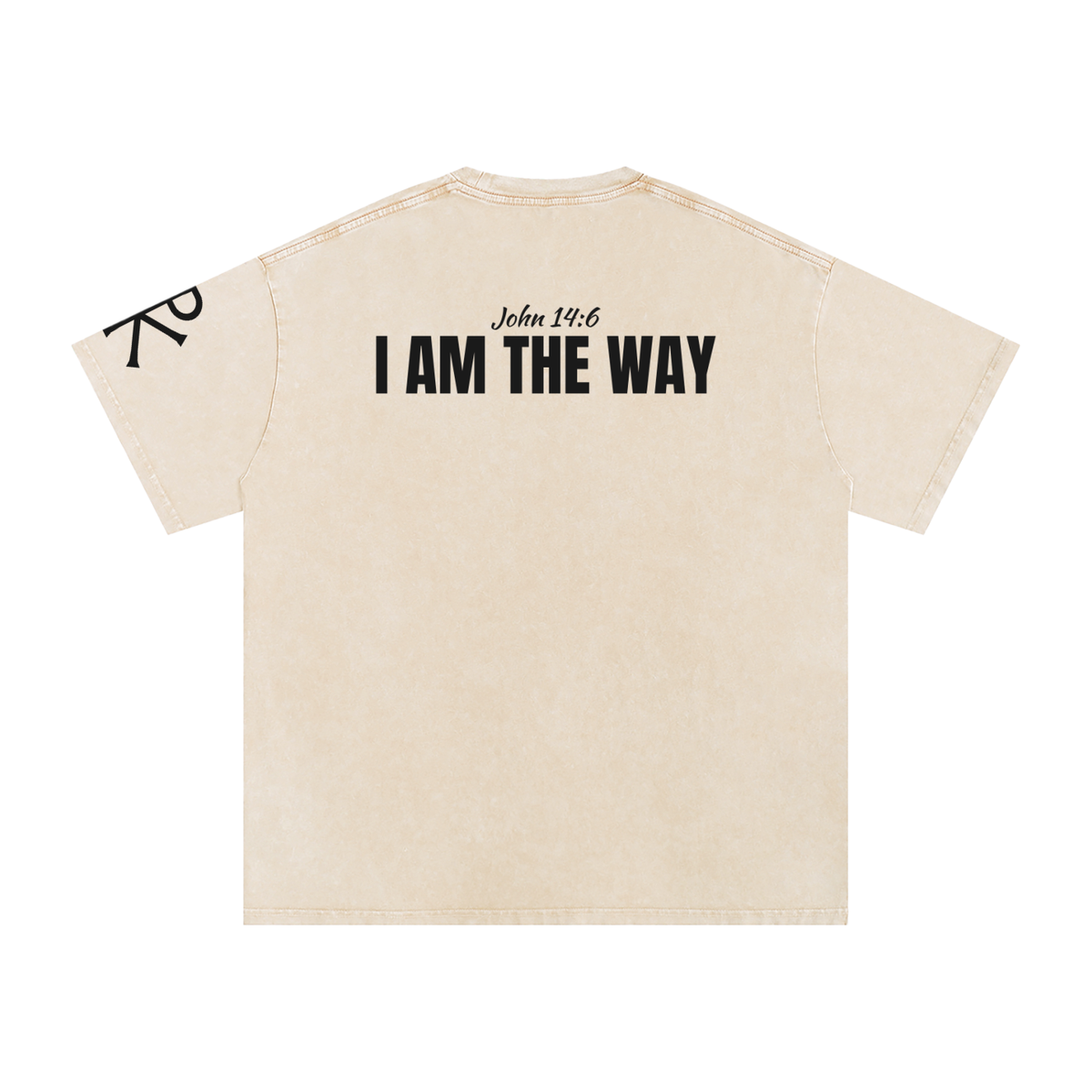 I Am the Way God in Flesh Christian t-shirt, Apricot, back with John 14:6