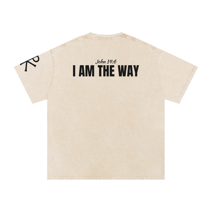 I Am the Way God in Flesh Christian t-shirt, Apricot, back with John 14:6