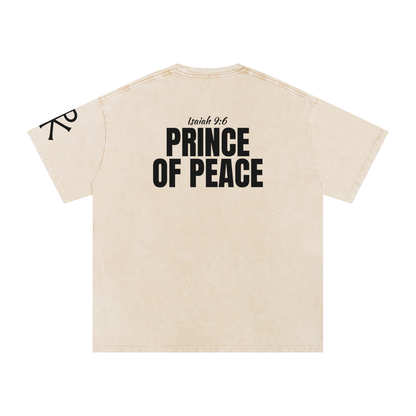 Prince of Peace God in Flesh Christian t-shirt, Apricot, back with Isaiah 9:6
