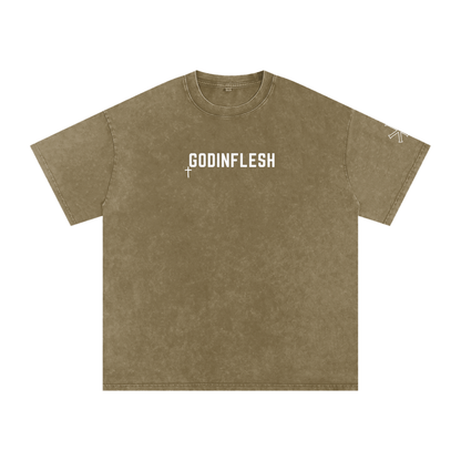 God in Flesh Signature Snow Wash Oversized Tee