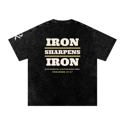 IRON SHARPENS IRON Dad Snow Wash Tee