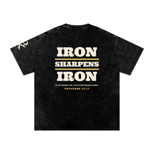 IRON SHARPENS IRON Dad Snow Wash Tee