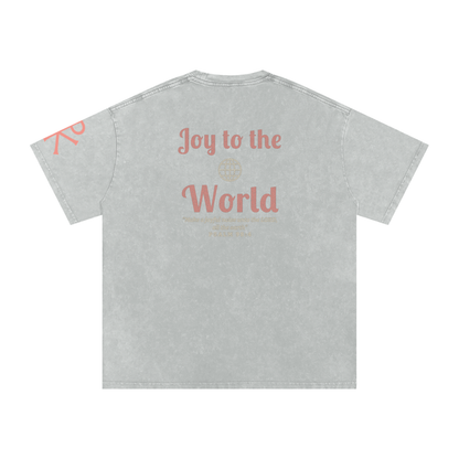 Joy to the World God in Flesh Christian t-shirt, Light Gray, back with Psalm 98:4