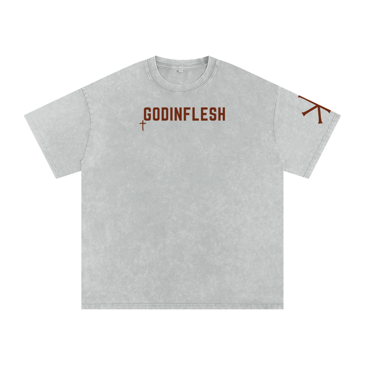 Let All Be Done with Charity God in Flesh Christian t-shirt, Light Gray, front with 1 Corinthians 16:14