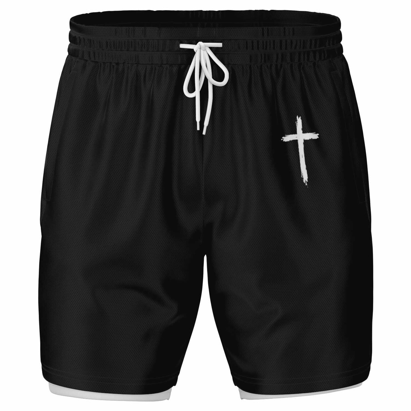God in Flesh Cross 2-in-1 Shorts ✝️🏃‍♂️