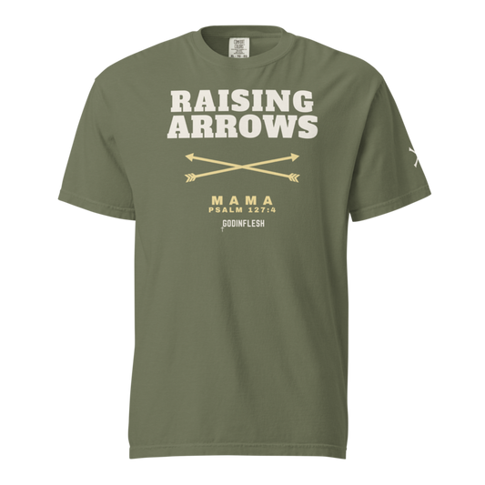 Psalm 127:4 Mama Tee, front view mockup
