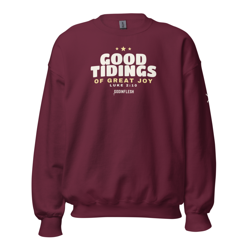 Good Tidings Family Crewneck, Adult (Family Set piece), front view mockup