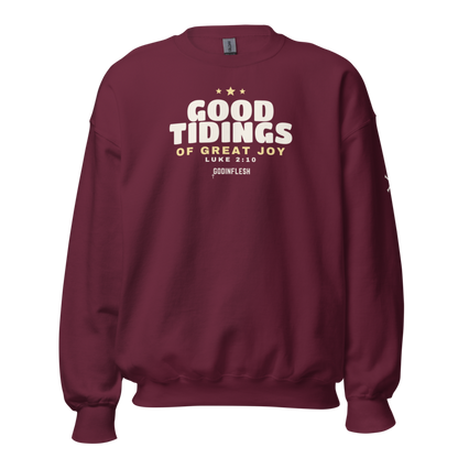 Good Tidings Family Crewneck, Adult (Family Set piece), front view mockup