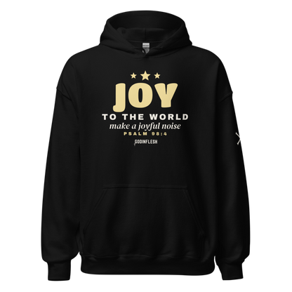 Joy to the World Christmas Hoodie, front view mockup